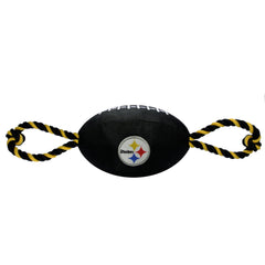 Pets First vue avant du jouet football Steelers, solide et attractif