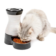 PetSafe vue avant du distributeur montrant design compact et gain de place