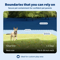 Fil de délimitation PetSafe posé au sol près du gazon, installation discrète et sûre