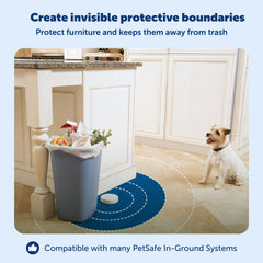 PetSafe Pawz Away couvercle batterie ouvert illustrant le remplacement simple
