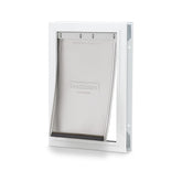 PetSafe porte avant blanche montrant cadre solide et esthétique durable