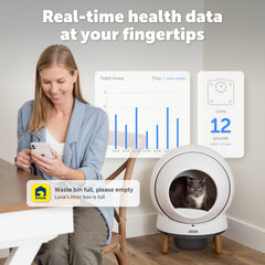 PetSafe SmartSpin chat utilisant la litière pour confort et sécurité