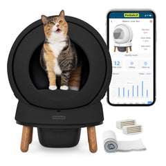 PetSafe SmartSpin face avant noire montrant design compact et gain de temps