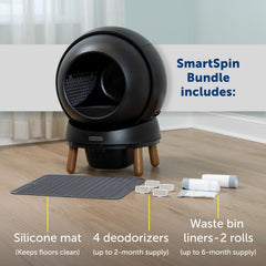 PetSafe gros plan du mécanisme SmartSpin illustrant tamisage efficace