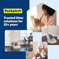 PetSafe sac installé dans le bac ScoopFree OpenSky pour nettoyage sans contact