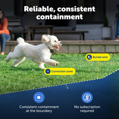 Gros plan du capteur du collier PetSafe YardMax illustrant précision et fiabilité