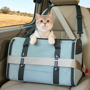 petsfit vue avant du transporteur montrant l'entrée sécurisée et stabilité