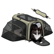 Petsfit vue face du sac montrant design compact et rangement pratique