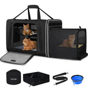 Petskd vue avant du transporteur noir offrant sécurité et espace