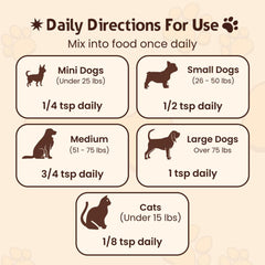 Poudre Petsmont Buddy Guard saupoudrée sur croquettes pour acceptation alimentaire rapide