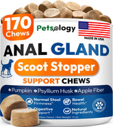 Petsology emballage recto montrant le pot et l’étiquette informative, soulage le scooting