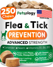 Petsology pot de 250 pastilles anti-puces et tiques, protection pratique