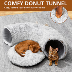 Chat jouant aux deux sorties du tunnel PETSTA favorisant interaction et exercice