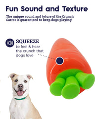 Petstages Crunch Veggies Carrot chien en train de mâcher pour stimulation saine