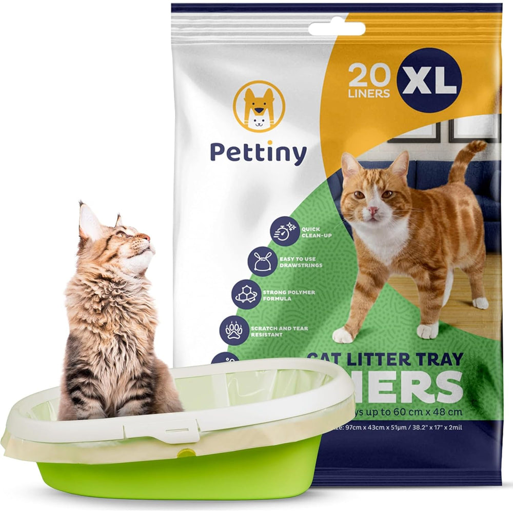 Pettiny emballage avant montrant 20 liners XL pour entretien simplifié