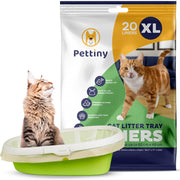 Pettiny emballage avant montrant 20 liners XL pour entretien simplifié