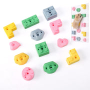 PHSSHOP mur d'escalade face vue globale montrant blocs colorés et organisation