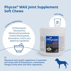 PhyCox étiquette produit affichant la liste d’ingrédients et avantages clairs
