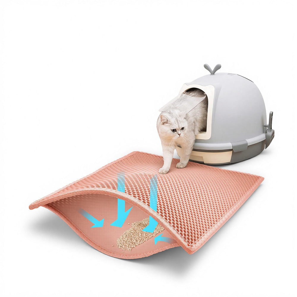 Pieviev tapis face avant montrant la taille et le design, protection du sol