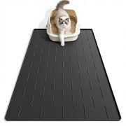 Pieviev tapis litière face avant montrant capture de grains et protection du sol