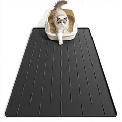 Pieviev tapis litière face avant montrant capture de grains et protection du sol