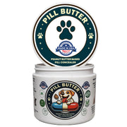 Pill Butter vue frontale du pot montrant l'emballage et la personnalisation