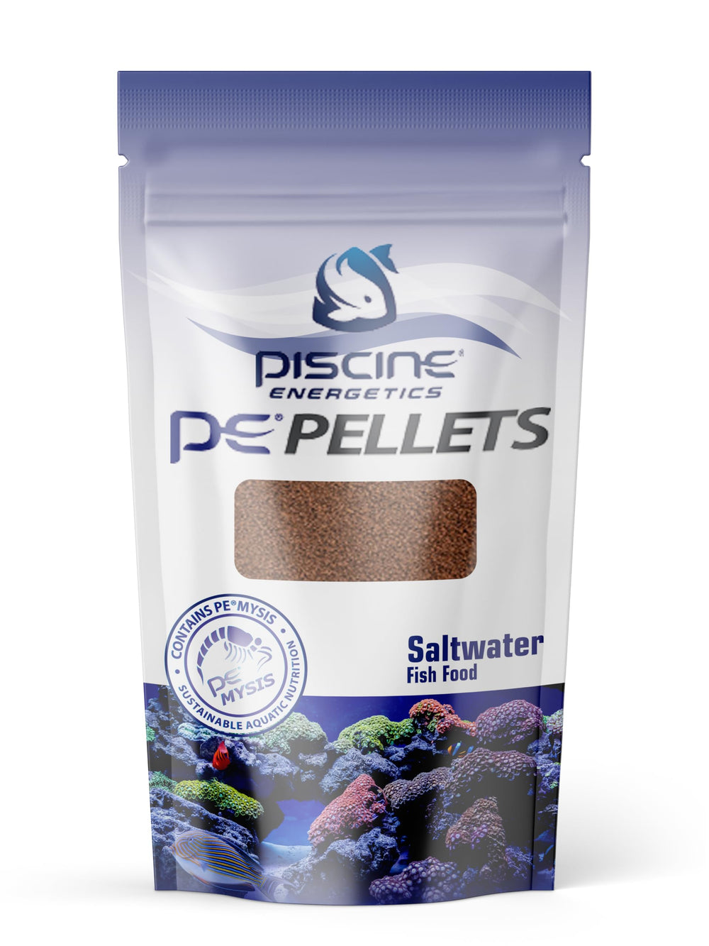 Piscine Energetics emballage avant des PE Pellets 2 mm montrant l’étiquette et la promesse de haute digestibilité