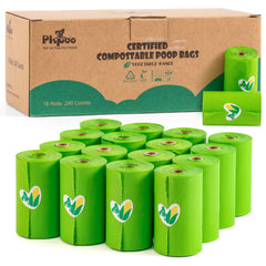 Pkpoo emballage avant montrant 240 sacs et avantages écologiques