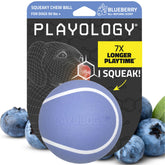 Playology balle jumbo emballage montrant la couleur et le parfum myrtille, attirant