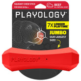 Playology bâton face avant montrant le couineur et forme durable pour jeu prolongé