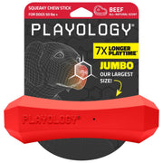 Playology bâton face avant montrant le couineur et forme durable pour jeu prolongé