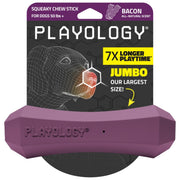 Playology bâton jumbo emballage montrant robustesse et parfum bacon