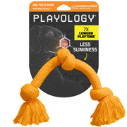 Playology corde jumbo vue de face montrant taille et prise, durable pour grands chiens