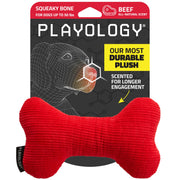 Playology os en peluche vu de face montrant durabilité et couineur
