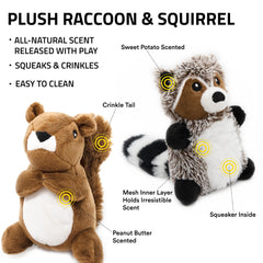 Playology peluche écureuil gros plan sur la texture douce pour câlins confortables