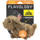 Playology Plush Bunny vue de face montrant la peluche attrayante et sûre pour chiots
