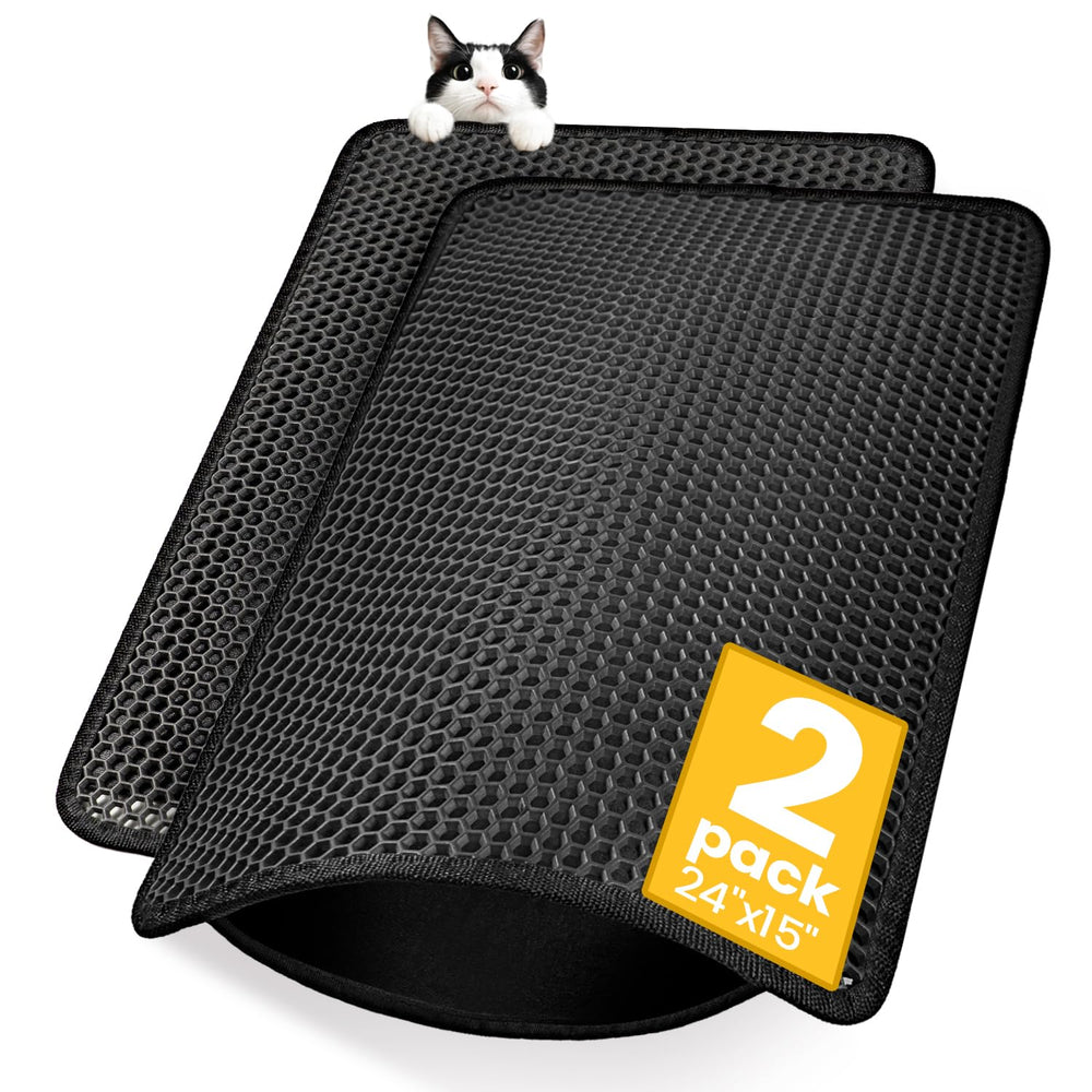 Polarduck tapis litière vue avant montrant surface noire et bords arrondis pour propreté