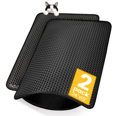Polarduck tapis litière vue avant montrant surface noire et bords arrondis pour propreté