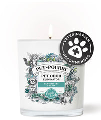 Poo-Pourri bougie en verre étiquette claire pour un intérieur frais