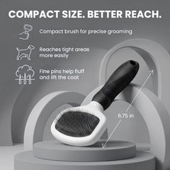 POODLIE brosse gros plan pointes inox pour démêlage efficace