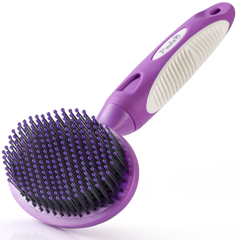 POODLIE brosse ronde face avant montrant design et couleur violette pour entretien confortable