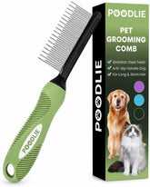 POODLIE peigne face avant montrant design et couleur verte, facile à tenir
