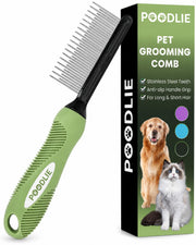 POODLIE peigne face avant montrant design et couleur verte, facile à tenir