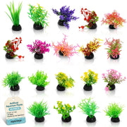 POPETPOP vue du lot complet de 40 plantes décoratives pour aquarium, enrichit le décor