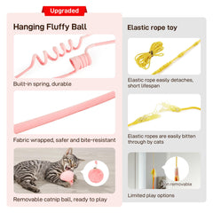 Potaroma balle en mouvement avec chat jouant, stimule l'exercice et chasse