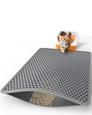 Powools vue avant du tapis emballé montrant dimensions et esthétique, maintien du sol propre