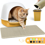 Powools vue face avant du tapis beige protégeant le sol