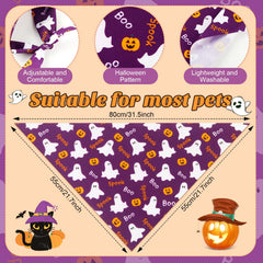 Preboun chien portant un bandana Halloween illustrant le style festif et l'ajustement confortable