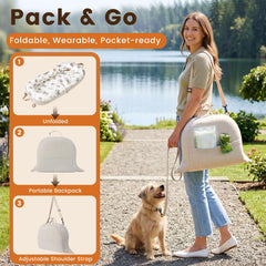 Preciozonal lit plié en sac montrant facilité de transport