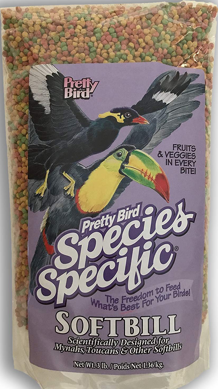 Pretty Bird emballage 3 lb montrant la marque et la praticité de stockage